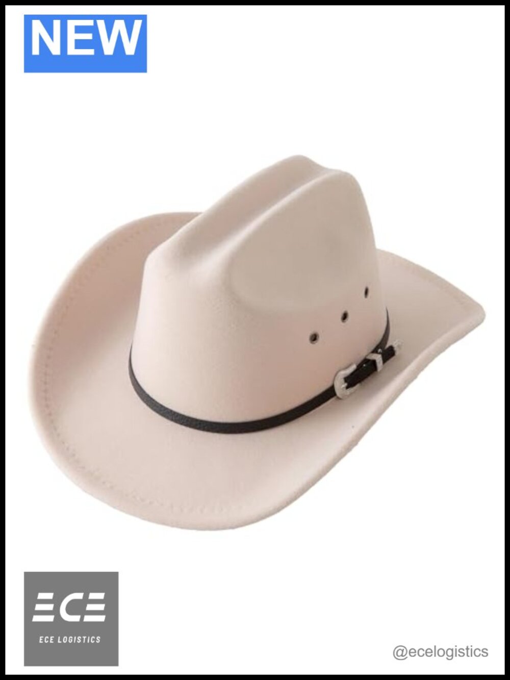 Kids Western Cowboy Hat Polyester Wool Buckle Belt Fedora